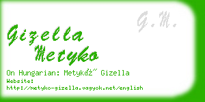 gizella metyko business card